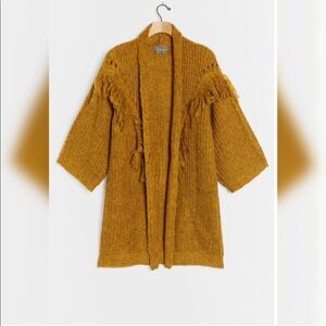 New Anthropologie Stevie Fringed Knit Kimono One Size #232
